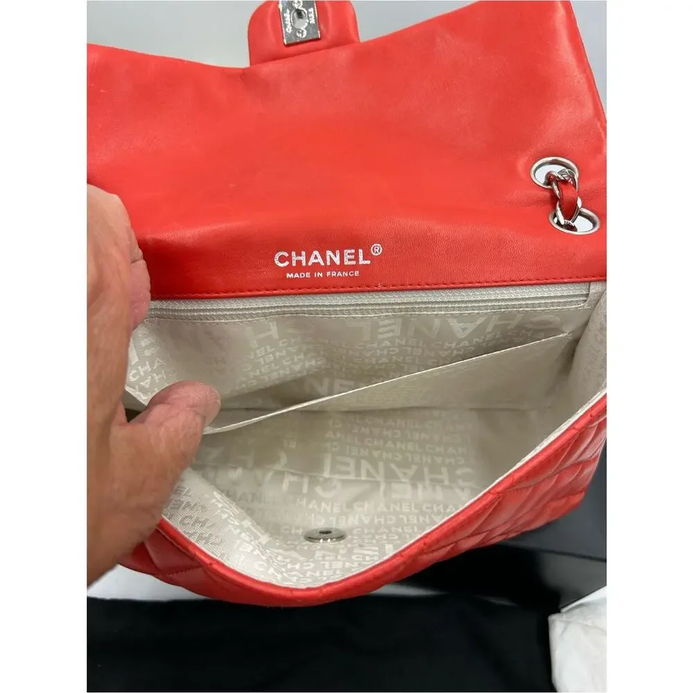 Women's Chanel MATELASSE lambskin shoulder Bag ladybug, and strawberry charms.